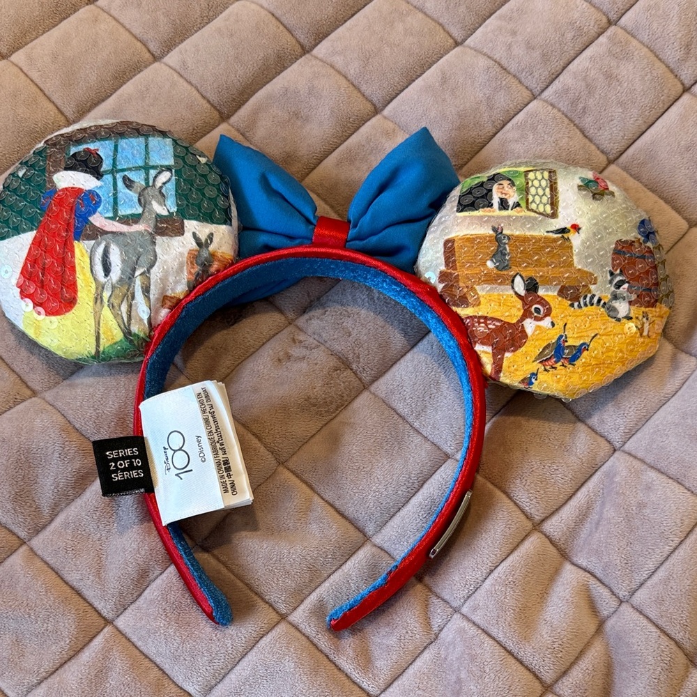 Disney Snow White Inspired Ears Headband with Blue and Red Accents - Picture 5 of 5